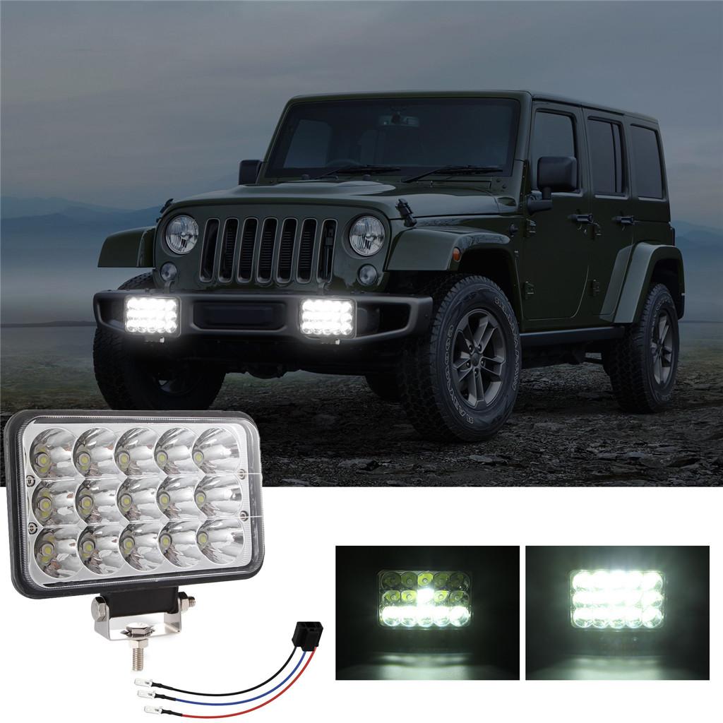 Square 3 Row 4x6 150W LED Headlight DRL Hi/Lo Sealed Beam Projector Driving Lamp