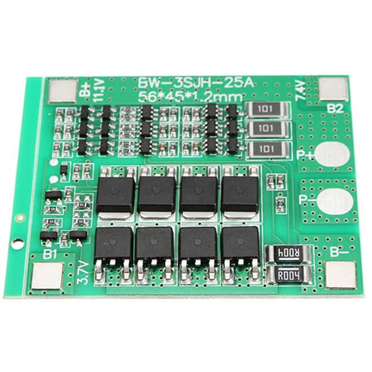 3S 25A 12V Lithium Battery Charger Protection Board BMS Module for 3 Piece 18650 Li-ion Battery Cell Charging 11.1V 12.6V - 12 volt battery charger