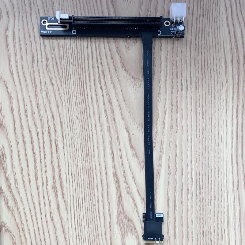 Graphics Mining Extender Cable M.2 WiFi To x16 M.2 A.E Key NGFF PCI-E 3.0 X16 Video Card GPU Riser Adapter Cable 4PIN 6Pin Power. 