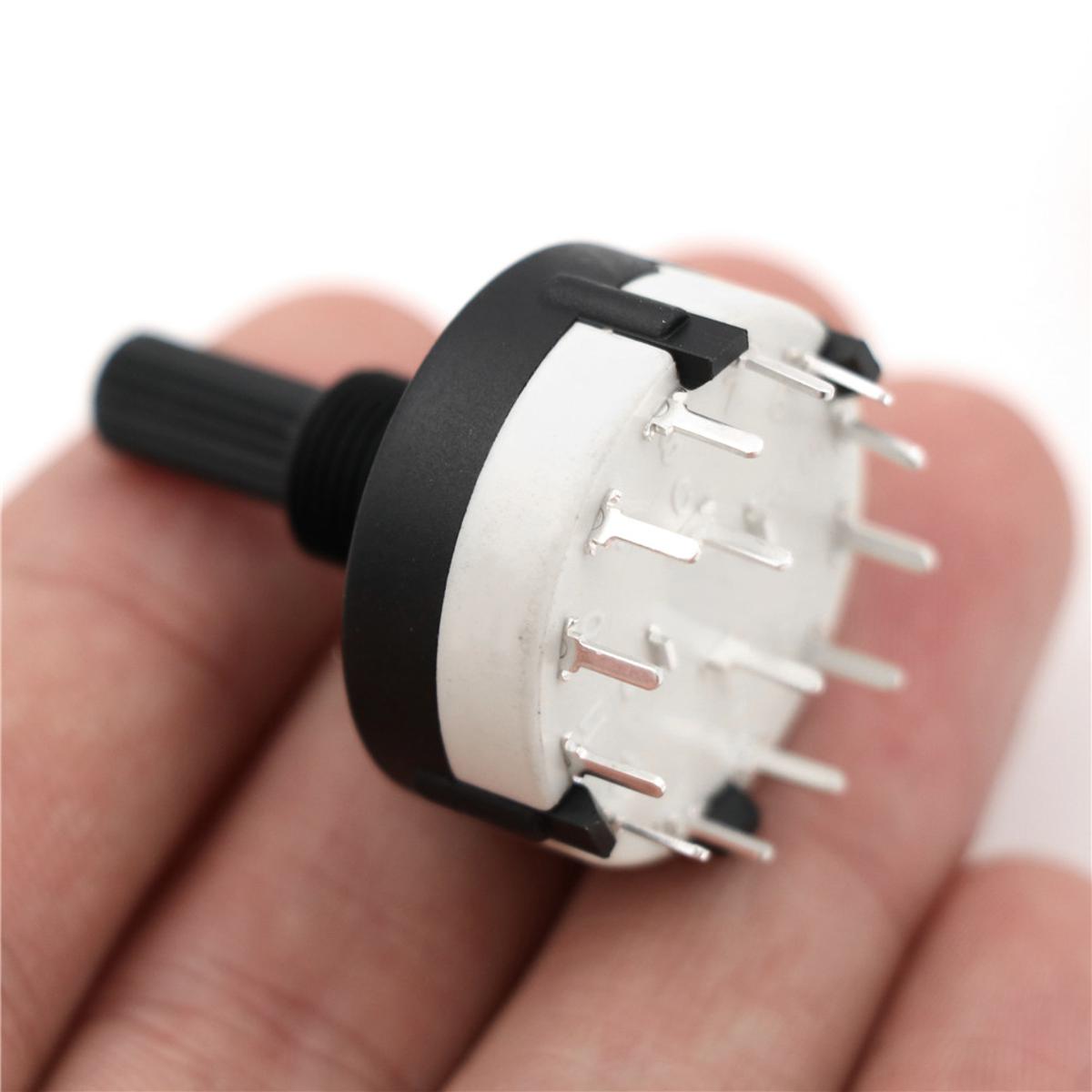 Rotary Switch RS26 1 Pole Position 12 Selectable Band Rotary Channel Selector Switch Single Deck Rotary Switch Band Selector Volume Switch Panel Mount Pot Switches
