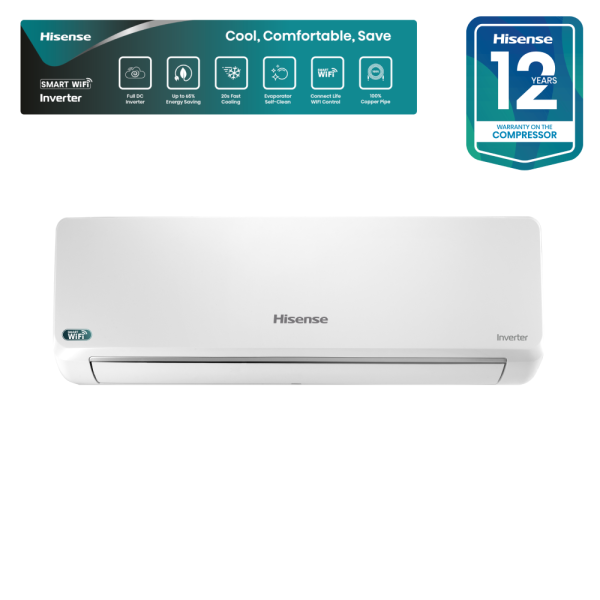 Hisense 2 Ton Official AS-22TZ4RXBTD00AU Full DC Inverter Smart Wi-Fi AC 🚚 Free Delivery 💳 0% EMI Available with Free Delivery