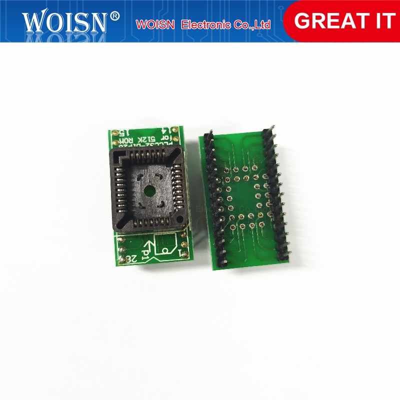 1pcs/lot IC Test Socket PLCC28 turn DIP28 adapter adapter blocks the conversion Block burning seat parts In Stock. 