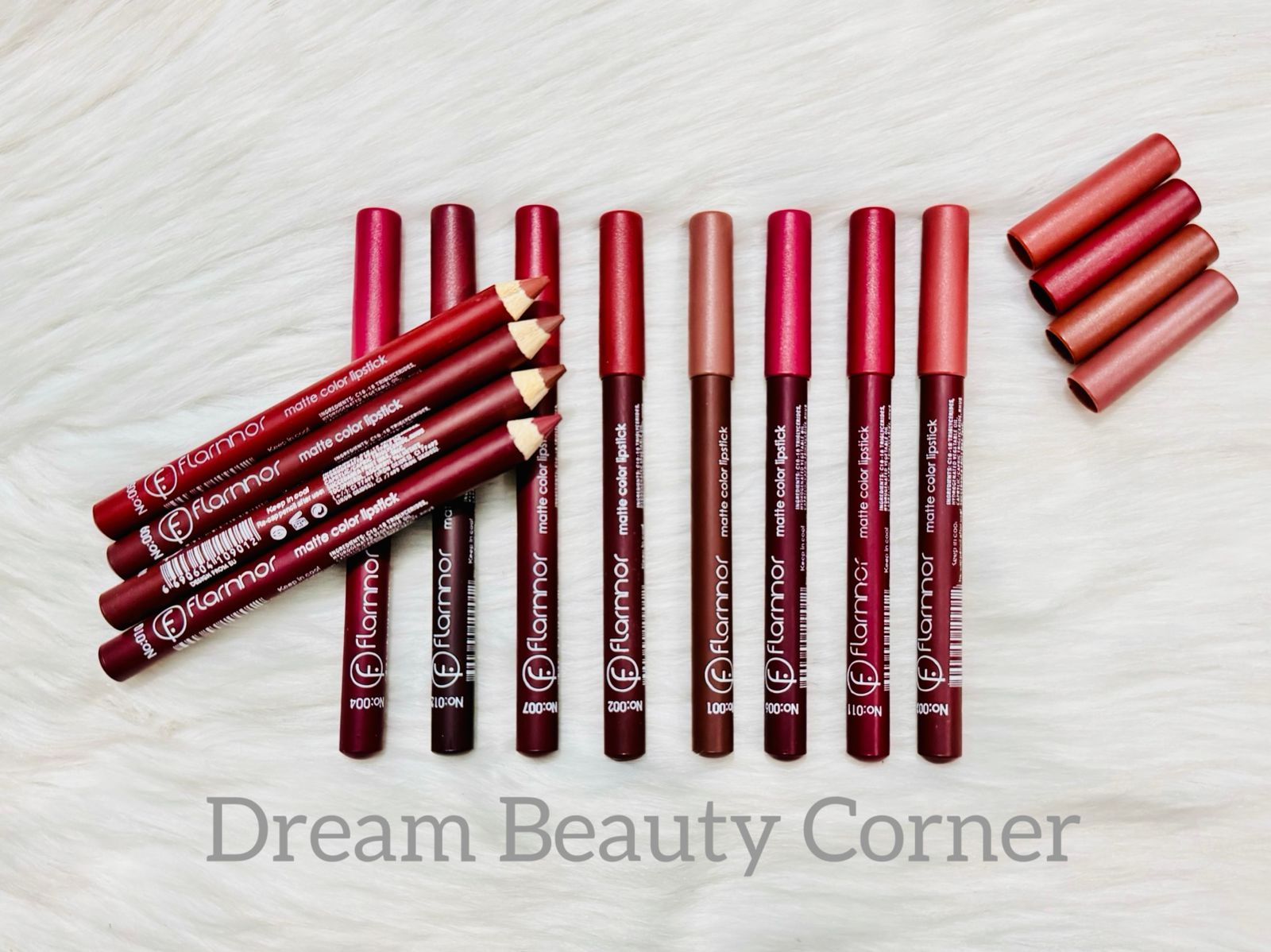 Flormar Pencil Lip Liner Set 12 pieces in one packet. 