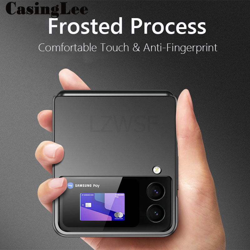 Casinglee for Samsung Galaxy Z flip3 case 3mm ultra-thin non-slip cell phone shell case for Samsung Z flipp3 back cover. 
