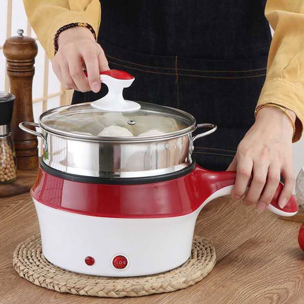 Mini Electric Multi Cooker with Steamer - Compact and Convenient Cooking Solution - Durable stainless steel construction. 