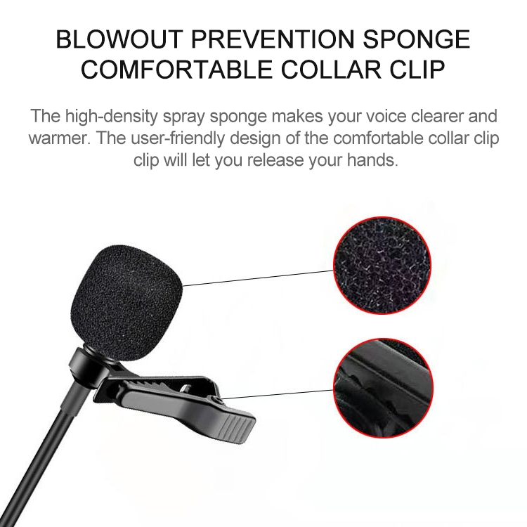 (COD) YICHUANG YC-LM10 USB-C / Type-C Intelligent Noise Reduction Condenser Lavalier Microphone, Cable Length: 1.5m. 