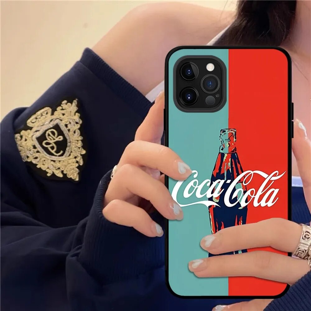 C-coca-cola Phone Case For IPhone 15 8 7 6 6S Plus X SE 2020 XR XS 14 11 12 13 Mini Pro Max Mobile Case. 