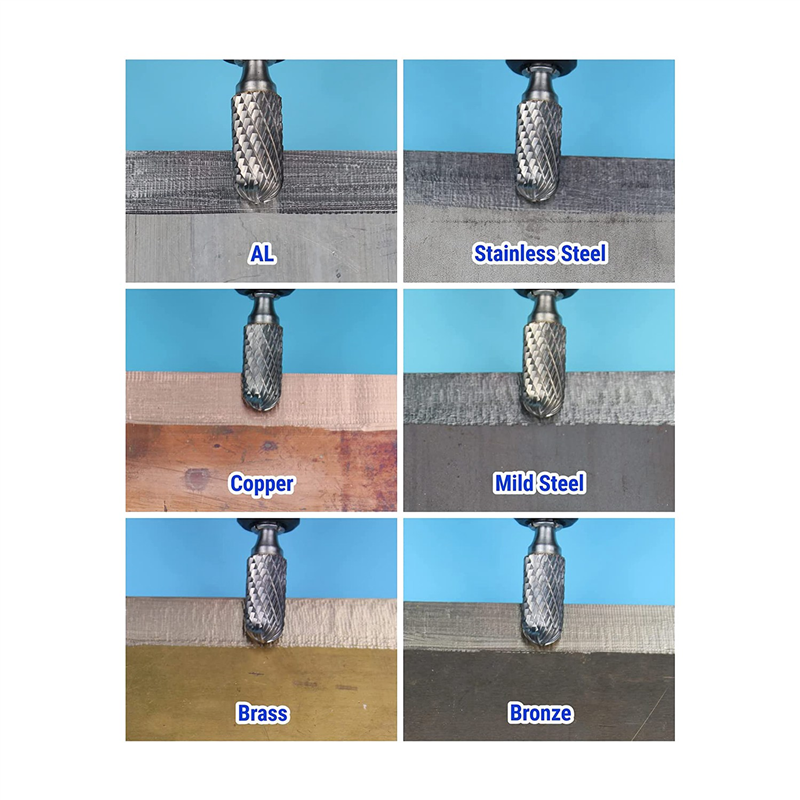 1 Set 1/4 Inch Shank 8Pcs Die Grinder Bits Rotary File Rasp for Metal Wood Weld Concrete Stone Grinding. 