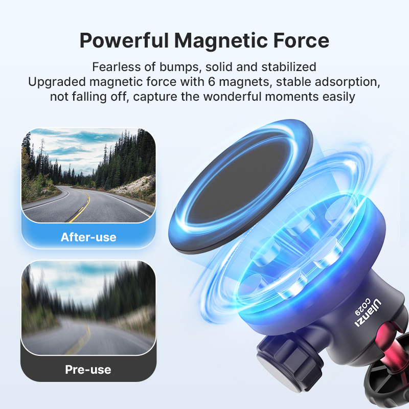 Ulanzi C029 Magnetic Tripod Ball Head Cloud Terrace for Gopro 7 8 9 10 11 12 Smartphone Action Camera Base Mount Superman. 