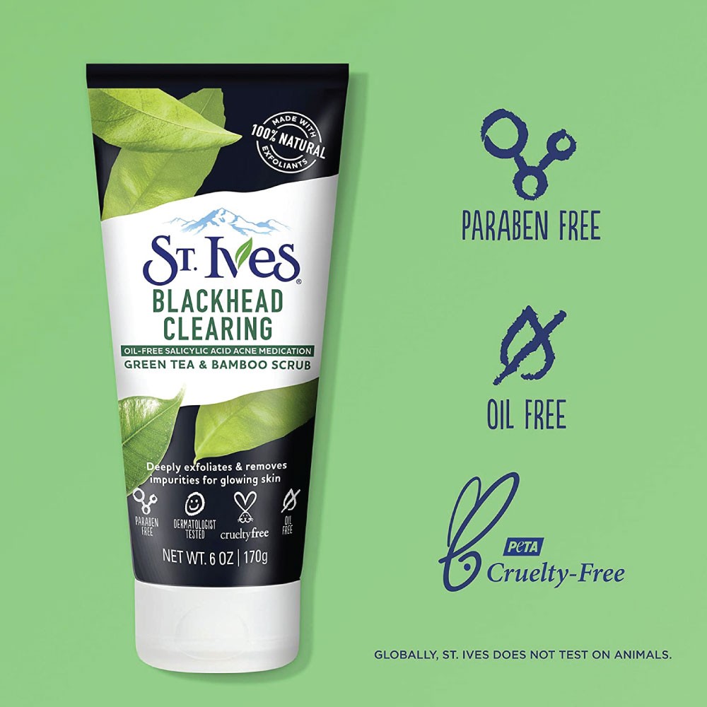 St. Ives Blackhead Clearing Green Tea Face Scrub - Online Grocery Shopping  and Delivery in Bangladesh | Buy fresh food items, personal care, baby  products and more