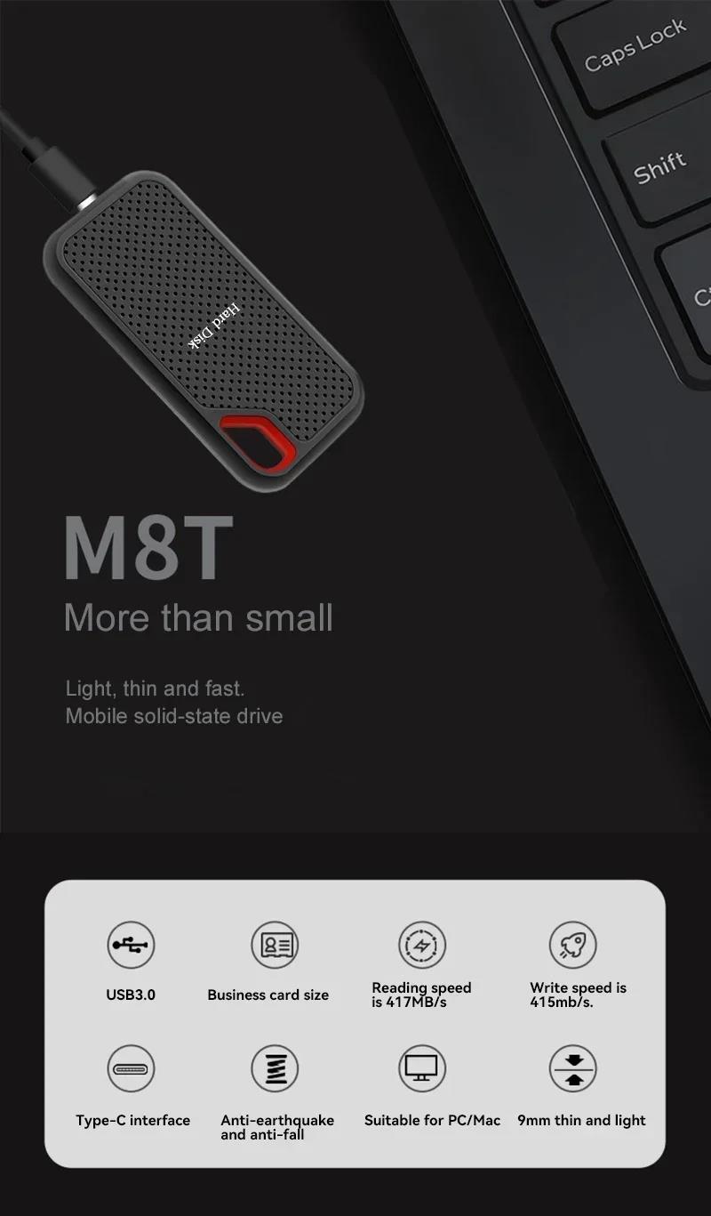 XIAOMI MIJIA 256TB SSD E60 Mobile Hard Disk 1TB 2TB 16TB High Speed External Hard Disk For Desktop/PC/PS5 Game Storage Devices. 