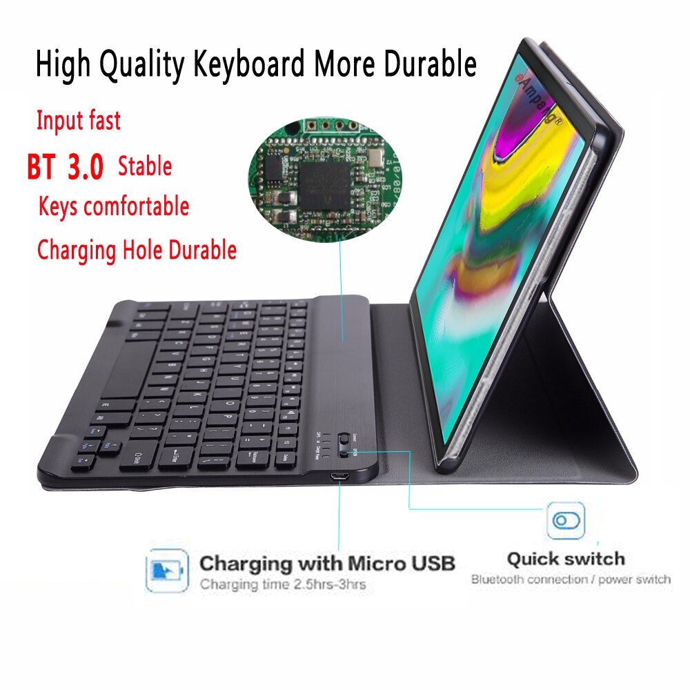 2021 keyboard Case for Samsung Galaxy S6 Lite A 10.1 2019 10.5 2018 S7 S6 Case Keyboard for Samsung A7 2020 S5E Cover. 