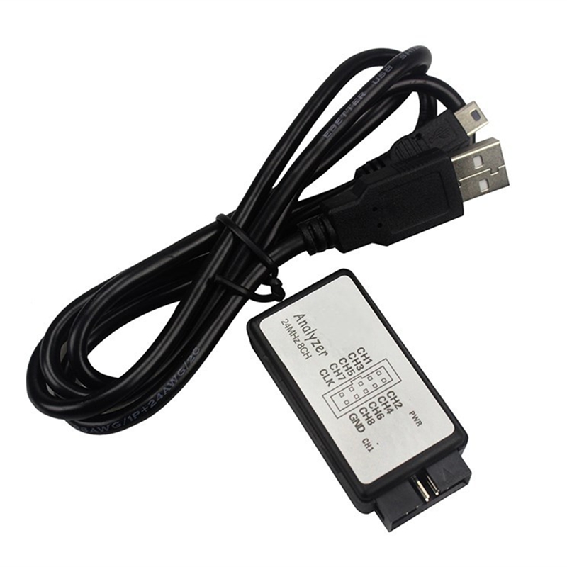 USB Logic Analyzer Single Chip Microcomputer Suitable for ARM FPGA Debugging Tool 24M Sampling 8 Channels. 