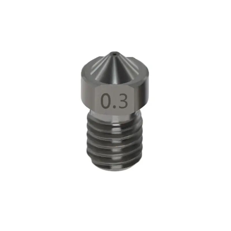 Tigh Quality Hardened Steel V6 Nozzles For High Temperature 3D Printing PEI PEEK Carbon Fiber Filament For E3D Titan Aero Hotend