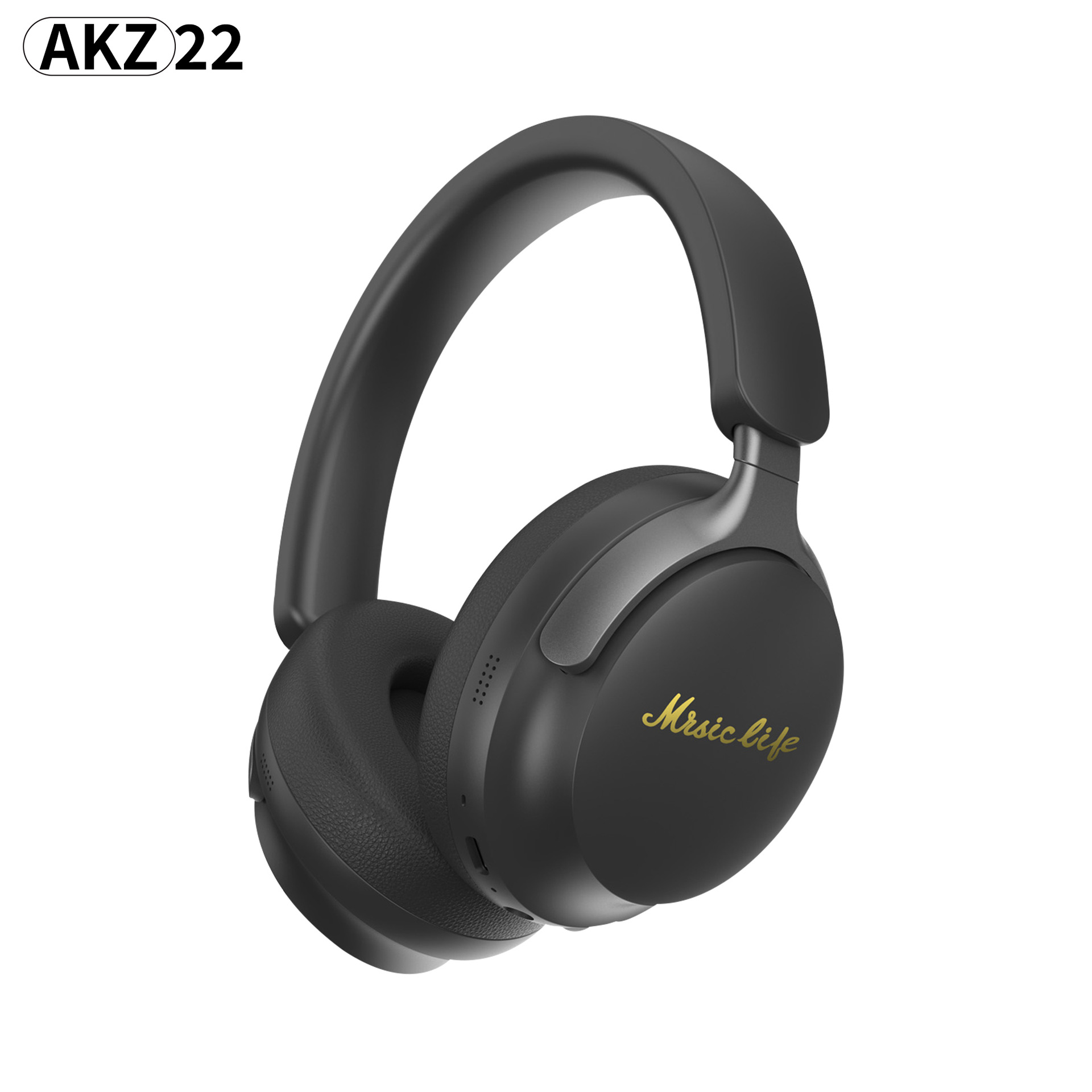 New cross-border headset wireless bluetooth headset Macaron color headset AKZ-25 card FM 2024. 