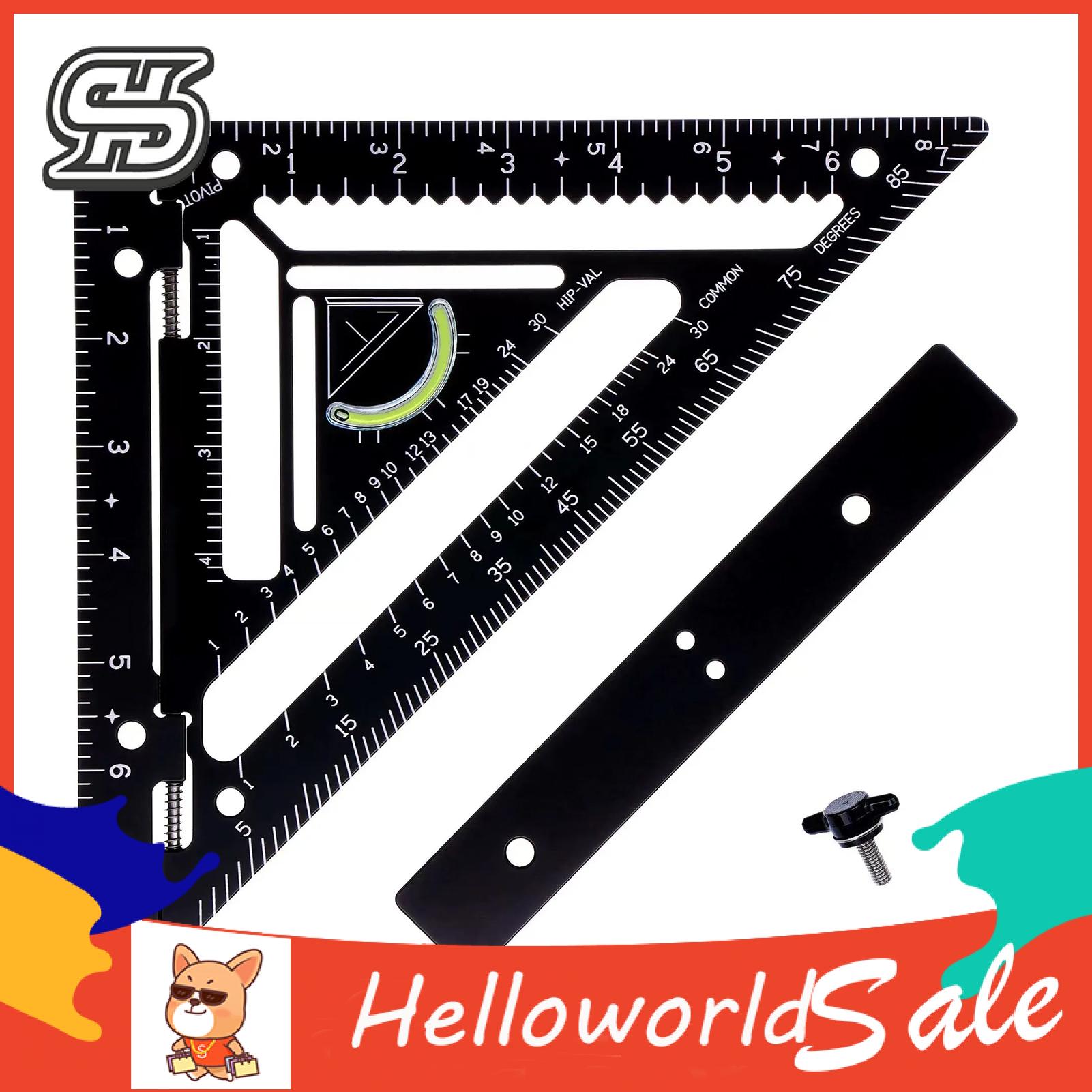 Aluminium Alloy Rafter Square Portable Precision Rafter Square Tool with Level for Carpentry Measuring Ideal for Architects Carpenters Buy