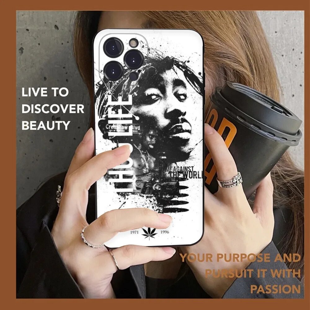 2pac Tupac Amaru Shakur Makaveli Phone Case For iPhone 14 11 12 13 Mini Pro XS Max Cover 6 7 8 Plus X XR SE 2020 Funda Shell. 