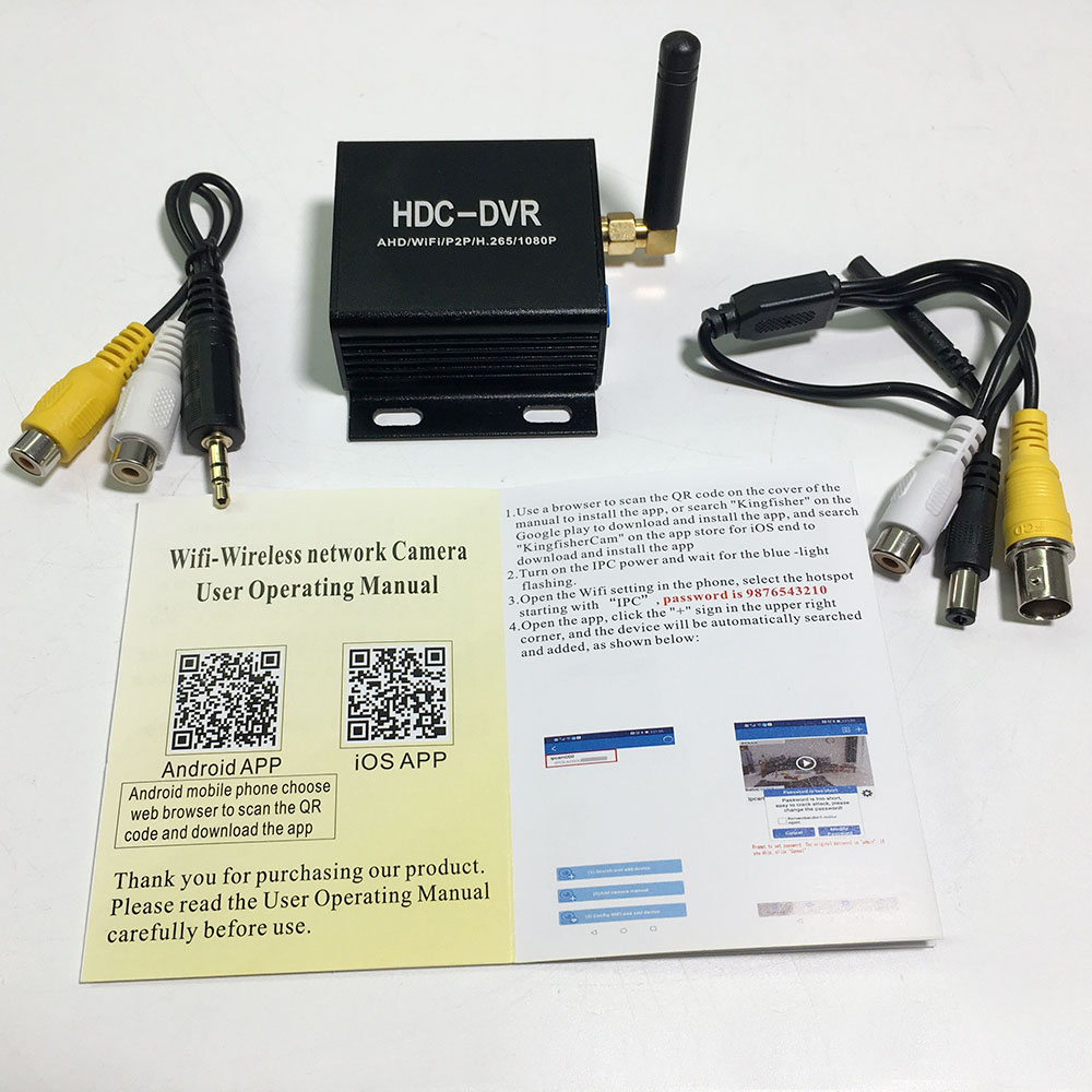 New 1080P Mini Wifi DC 12V DVR Camera Kits Video surveillance recorder Onvif AHD DVR P2P Video Audio DVR Recorder / TF Card Slot. 
