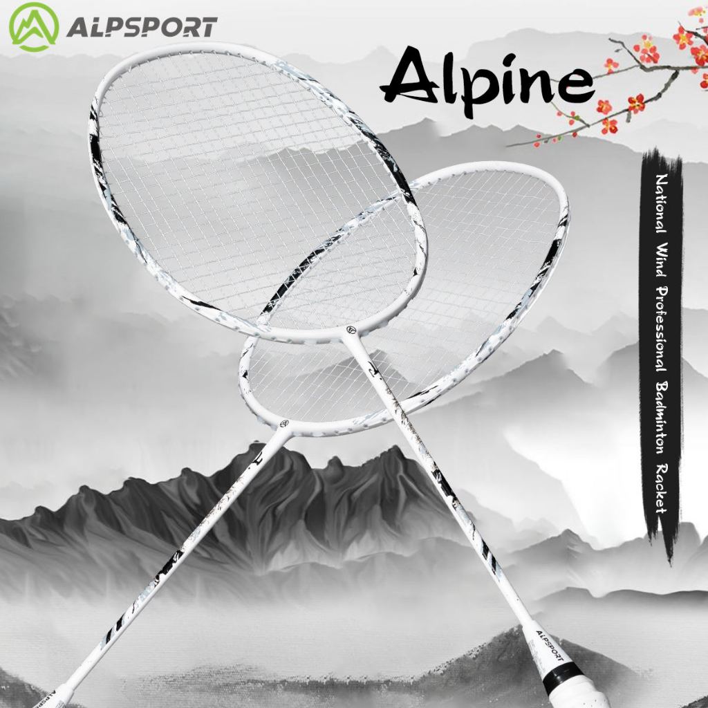 ALP Alpine SS 4U Carbon Fiber Badminton Racket | Lightweight 82g for Powerful Smash | Beginner to Amateur Level. 