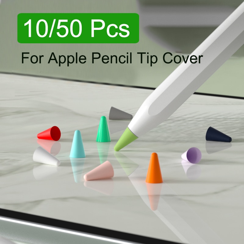 50 Pcs Pencil Tip Cover For Apple Pencil 2Nd 1St Generation Mute