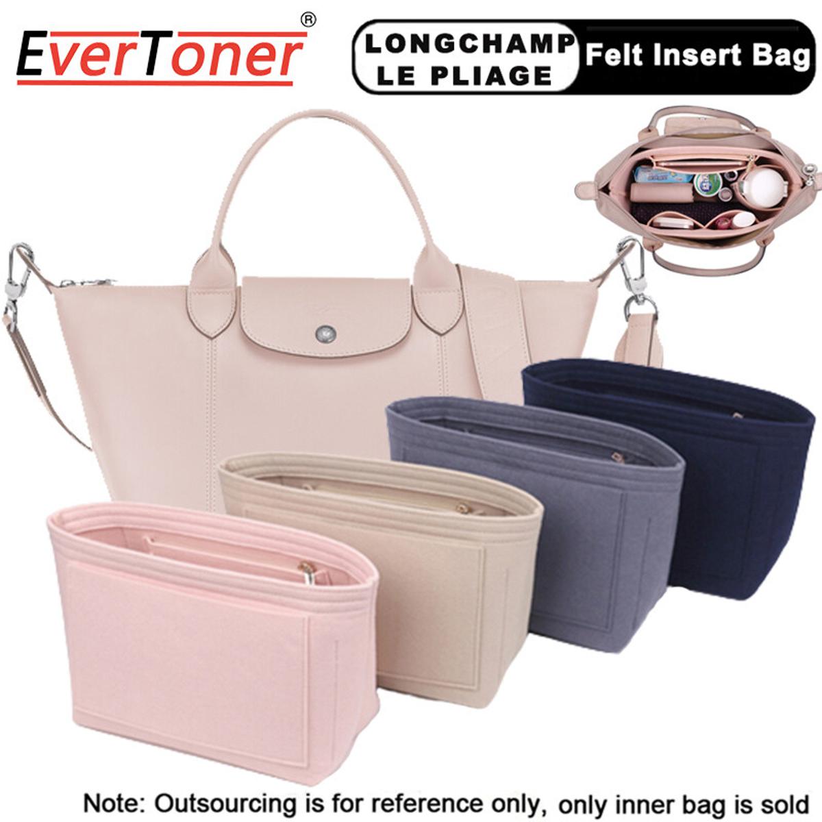 EverToner For LV Carryall PM Felt Cloth Insert Bag With Zipper Fit