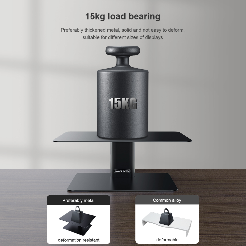 Nillkin Adjustable Monitor Stand , Adjustable Height Of 11-18cm , Is Suitable For Different Height Of All Computer Desktop. 