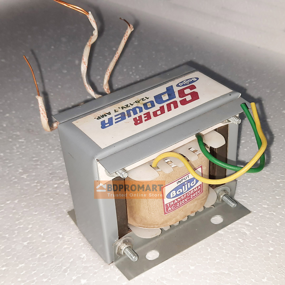12V 7Amp  Transformer Power Supply 12V-0-12V 7000mA Input AC 220V 50Hz Output DC 12 Volt 7A Step Down Transformers For Power Supplies Adapters Electronics Project DIY Amplifier Sound System Battery Charger DC Motor Driver. 