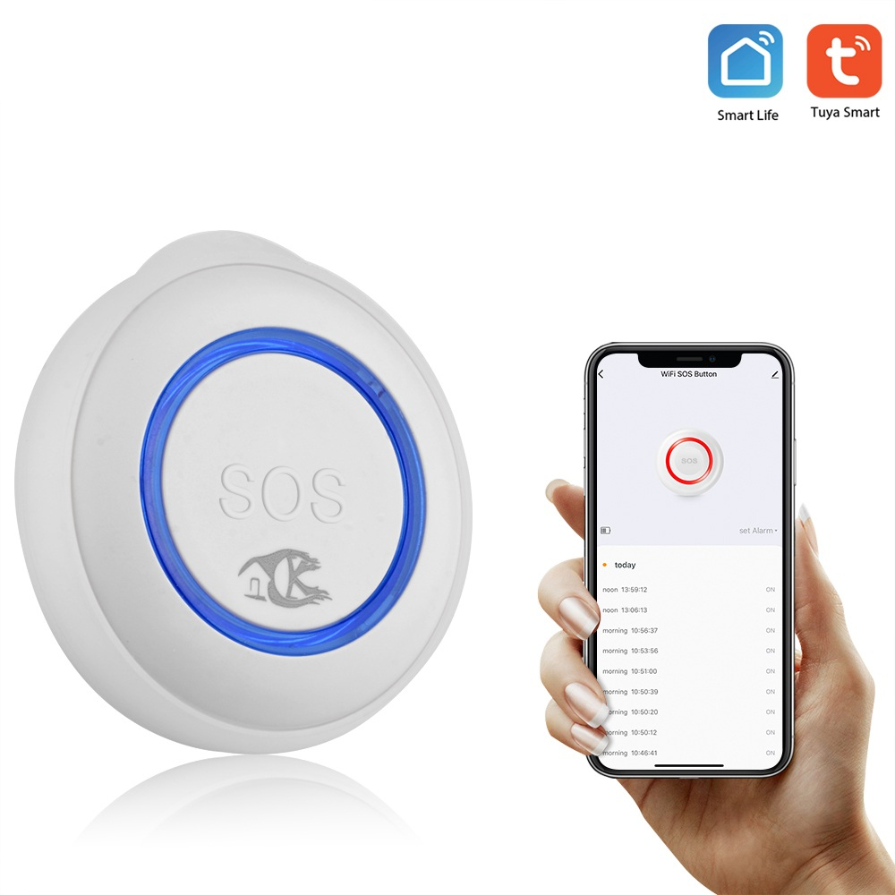 Tuya Smart Wifi emergency button one-key alarm call for help button for the elderly, intelligent scene linkage hot sell. 
