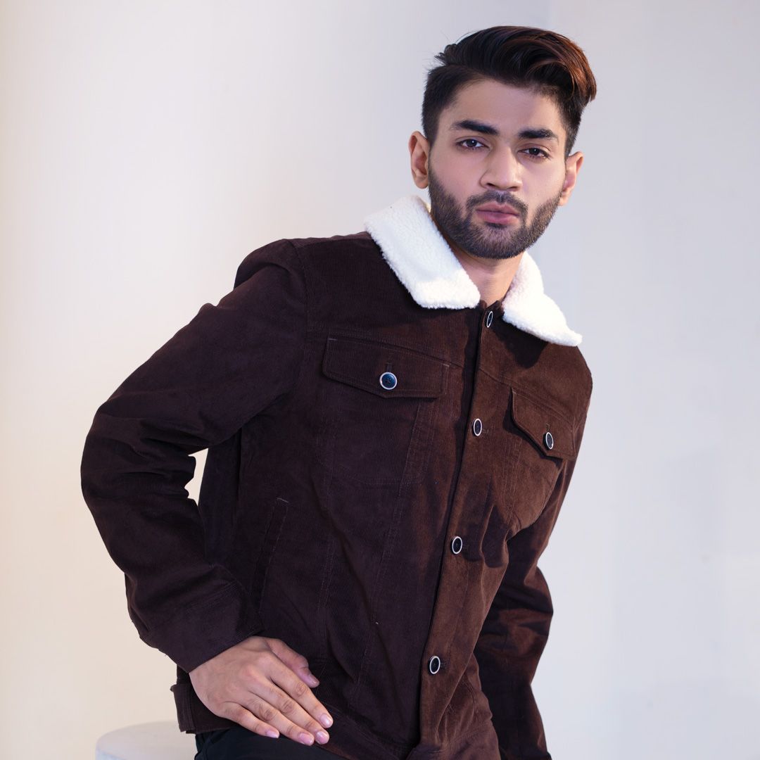 Dark Sherpa Jacket for Men
