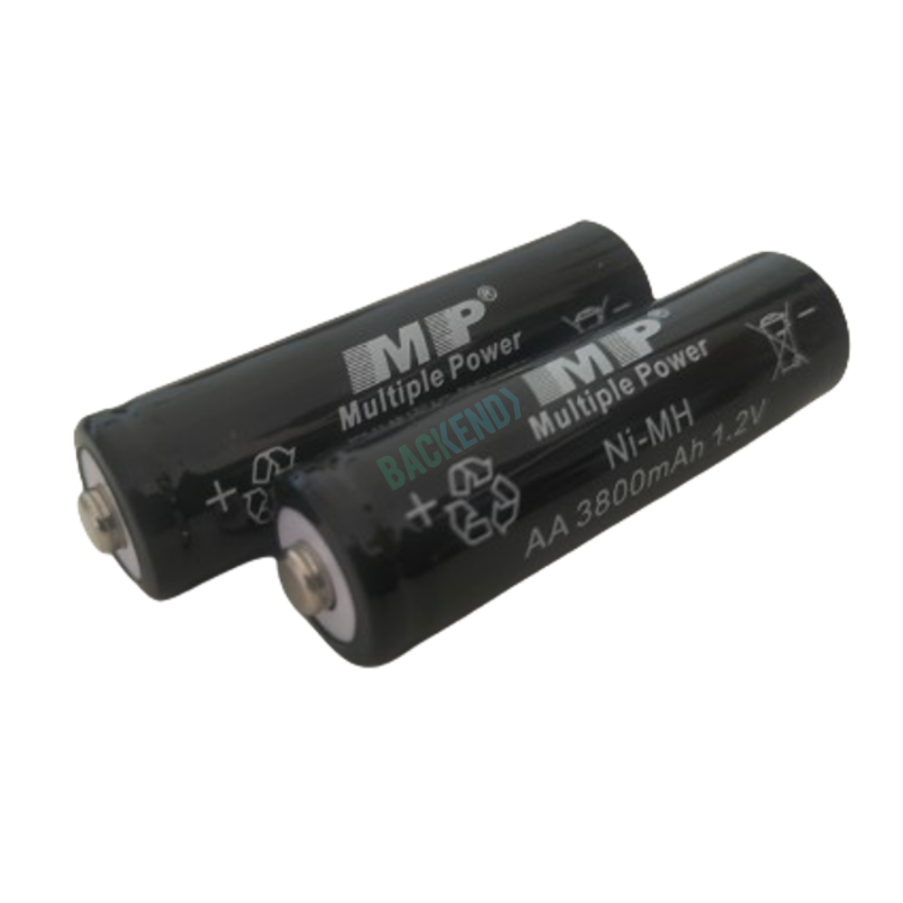 MP AA 3800mAh 1.2V Ni-MH Rechargeable Battery, Pack of 2