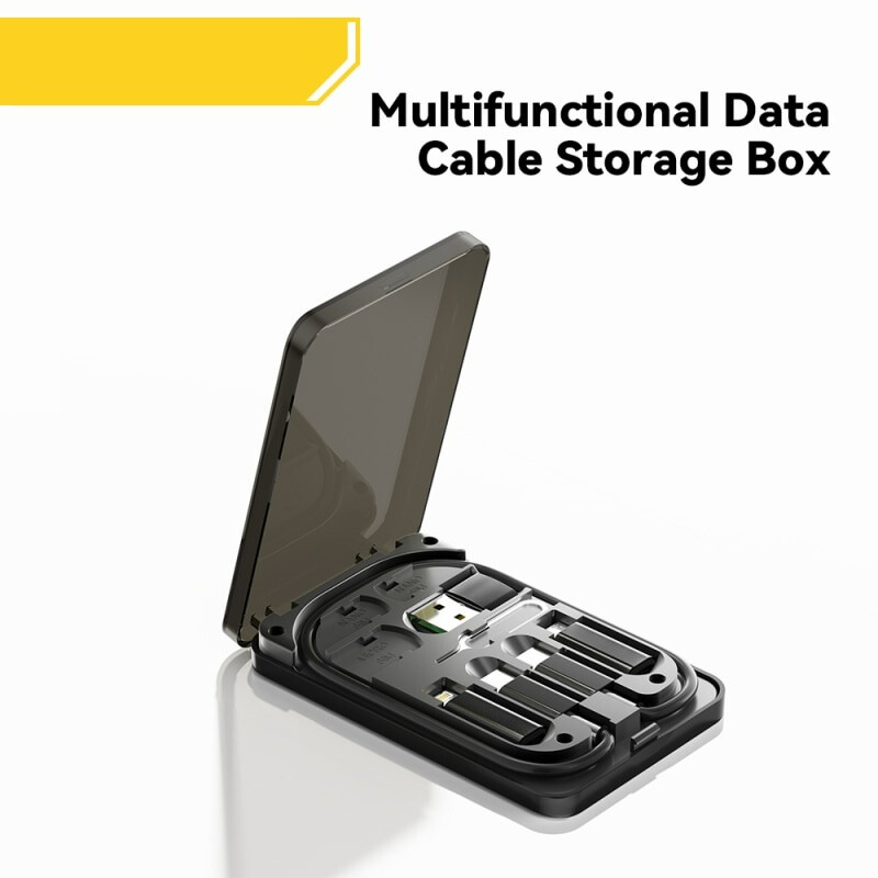 【Ready Stock+FREE Shipping+COD】Multi-Functional Compact Cable Card USB-C Cable & USB-A/Micro-USB/Light/OTG USB Adapter Kit Cable Convertor Storage Box