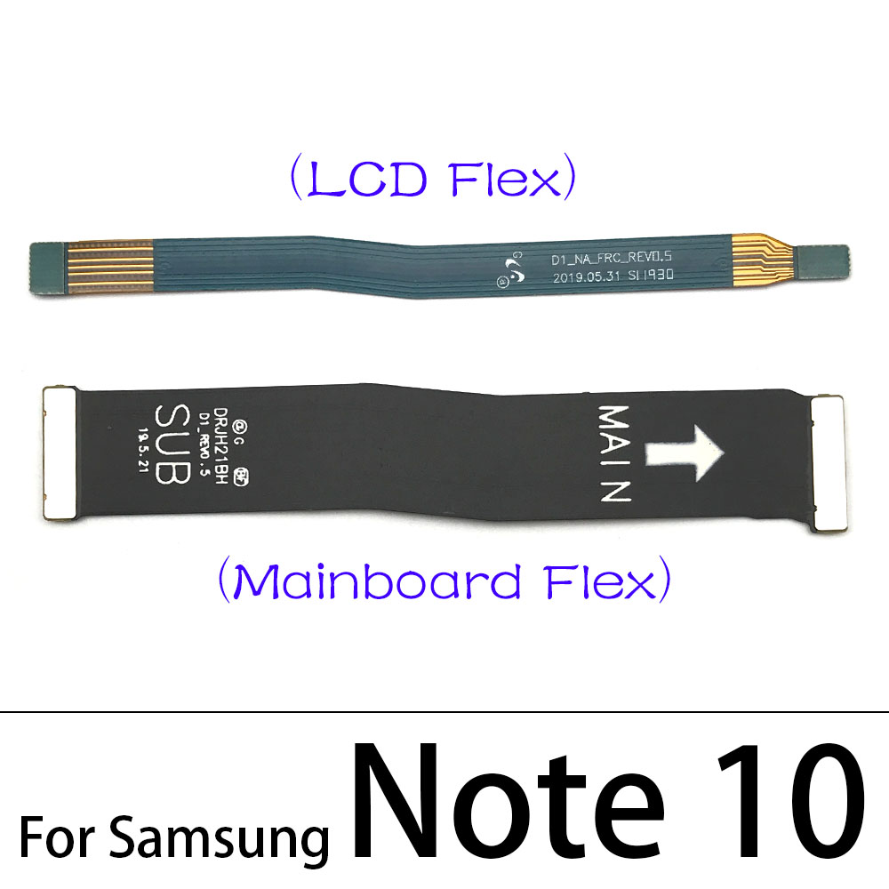 Main Flex Cable For Samsung Note 10 Lite Note 20 S10 Plus S20 Fe Ultra / Note 10 Plus 5G Connect Mainboard To LCD Screen Ribbon. 