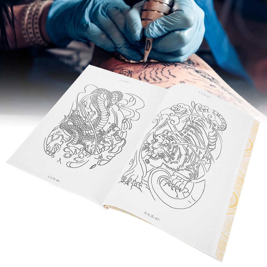 80 Pages Tattoo Practice Template Book Liner Shader Picture Accessory. 