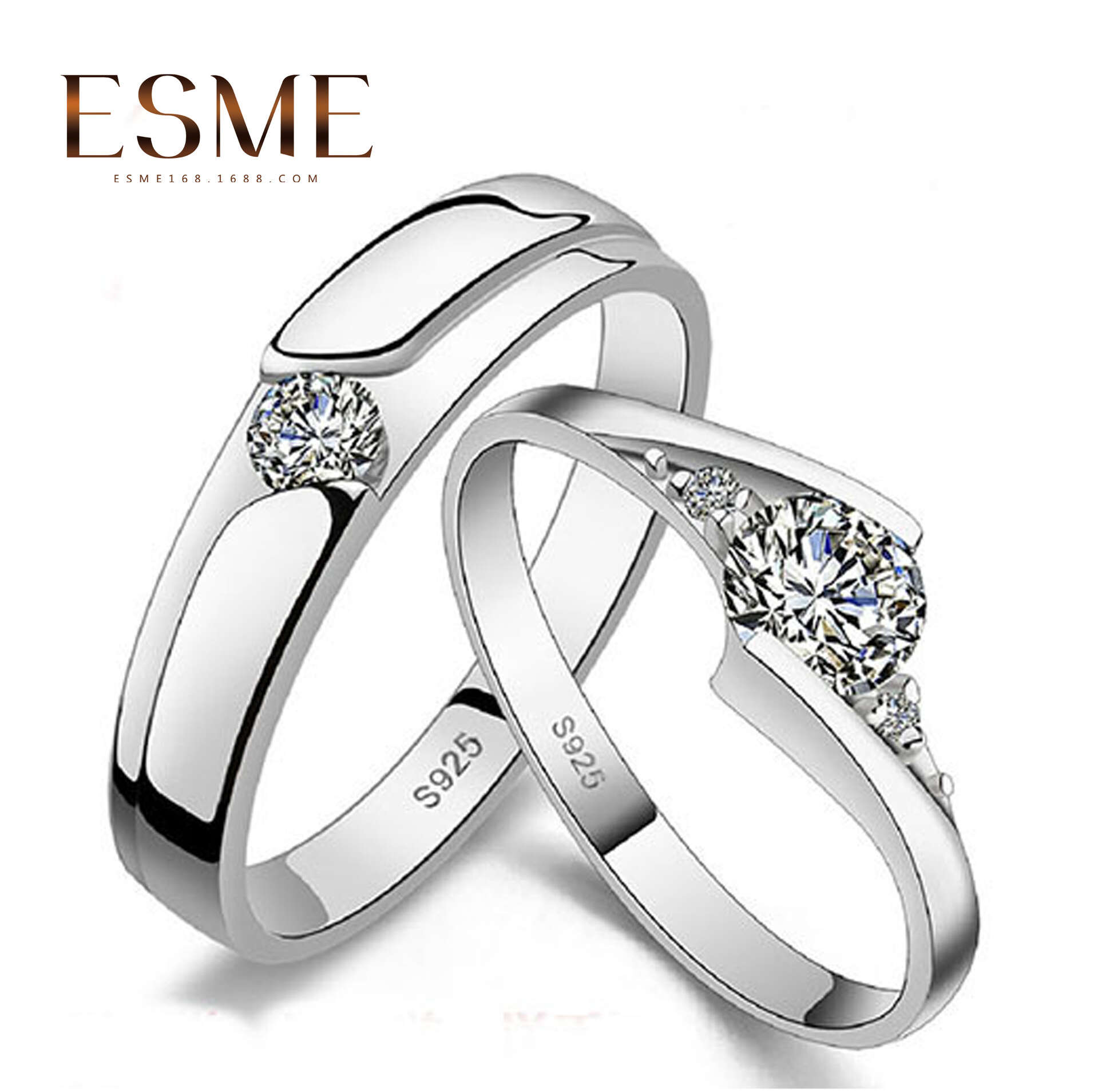 Korean version of fashionable romantic couples pairing rings Instagram with a cool versatile temperament for men and women proposing to open the ring trend. 