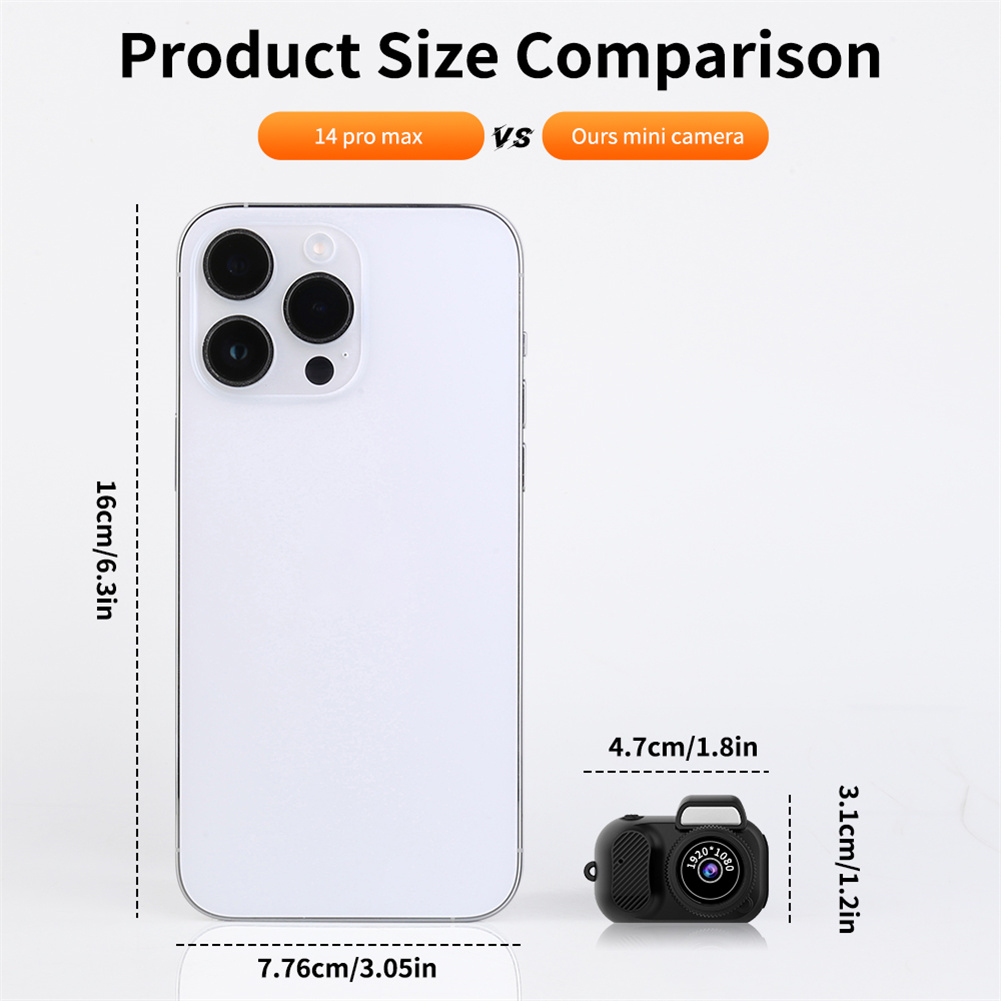 Baoer Y3000 Mini Digital Camera Loop Recording Portable HD Camera With 0.96 Inch Screen 8 Filter Effects For Kids Beginner. 
