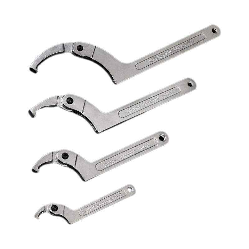 Crescent wrench set Adjustable C-pin wrench Hook wrench Round heads. 