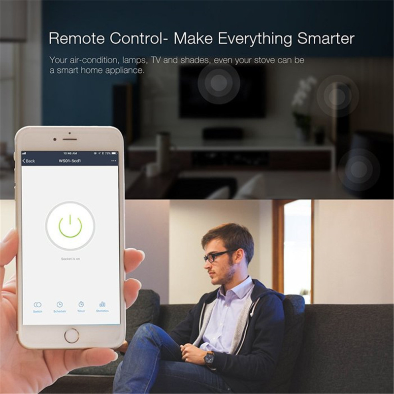 WiFi Smart Plug Outlet Tuya Remote Control Home Appliances Home Automation System Works with Alexa Google Home No Hub Required. 