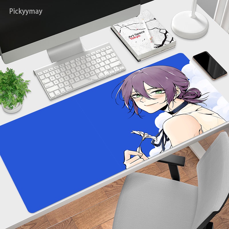 Anime Chainsaw Man Mouse Pad Large Gaming Speed MousePad Keyboard Locking Edge Rubber Carpet Computer Gamer Desk Pads Table Rug. 