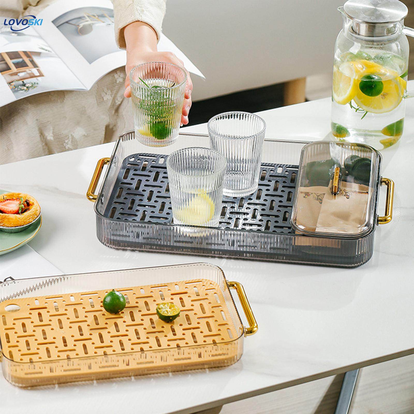 Drain Board Multifunctional Serving Tray Rectangular Tea. 