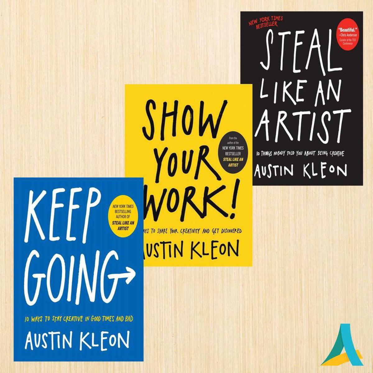 Austin Kleon Three Book Set (Steal Like An Arfist/Show Your Work/Keep Going)