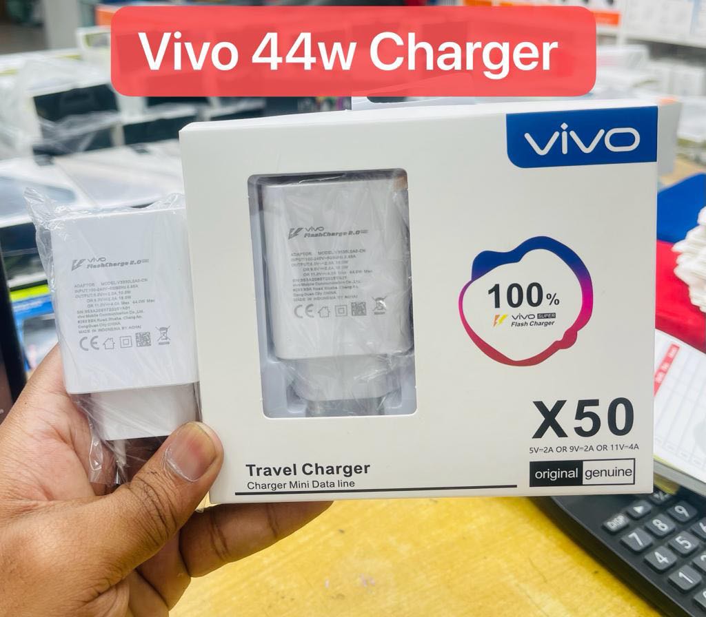 Vivo 44W FlashCharge 2.0 Charger for Vivo X Series and Latest 5G Phones. 