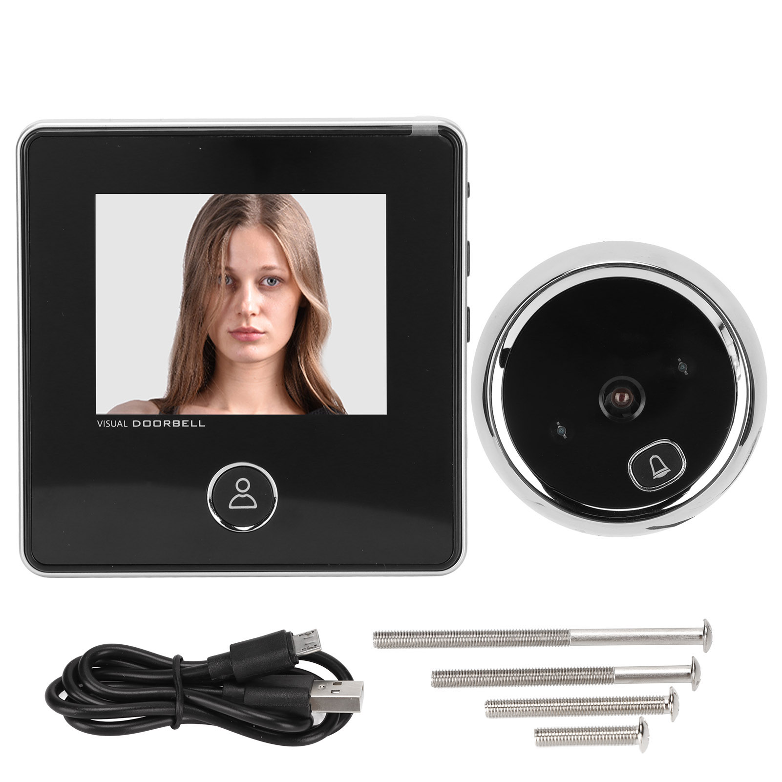 2.8in Smart Electronic Door Viewer Security Peephole Camera High Definition Infrared Night Vision for Home Hotel. 