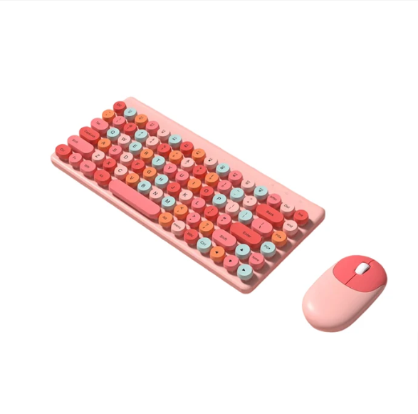 Ergonomic Keyboard and Mouse Set | 2.4Ghz USB Wireless Office Keyboard with Multi-Media Function Keys and Number Pad for PC Computer Windows | Bluetooth Keyboard Mouse Kit | Colorful Mechanical Keyboard Set | Wireless Keyboard and Mouse Combo-Nadra-QW02. 