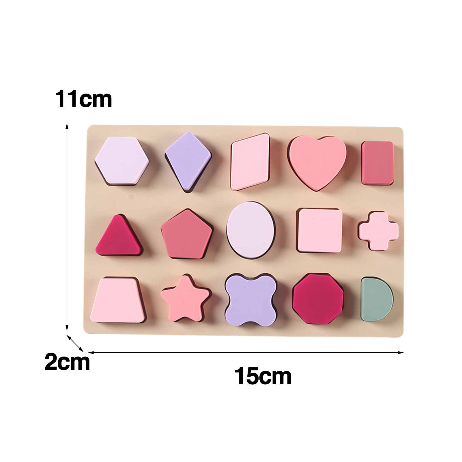 Block Puzzle Stress Reliever Fun Educational Silicone Stacking Blocks Learn Shapes with 3d Puzzle Tower Toy Smooth Stacking Toy. 