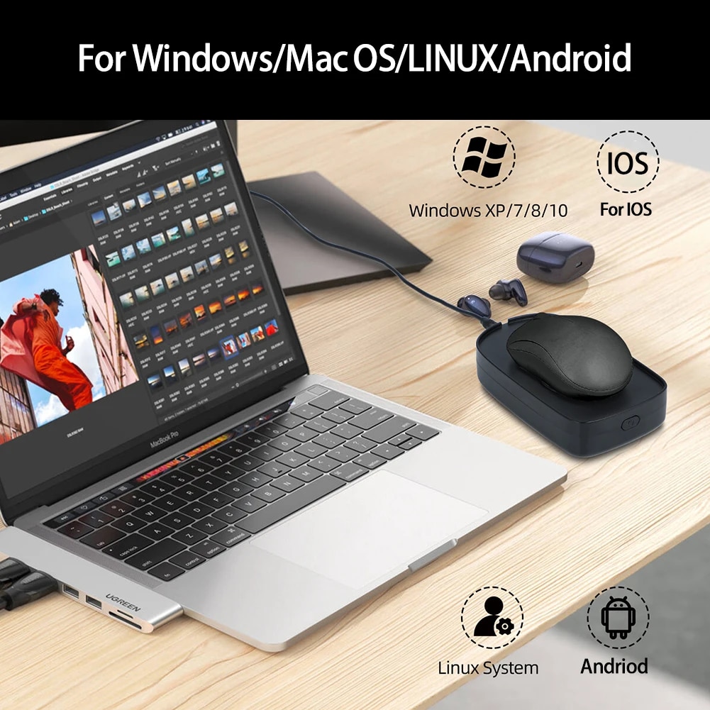 Mouse Jiggler Virtual Mouse Mover for PC, Laptop,Driver-Free Anti-sleep Automatic Movement To Prevent Computer Lock Screen. 