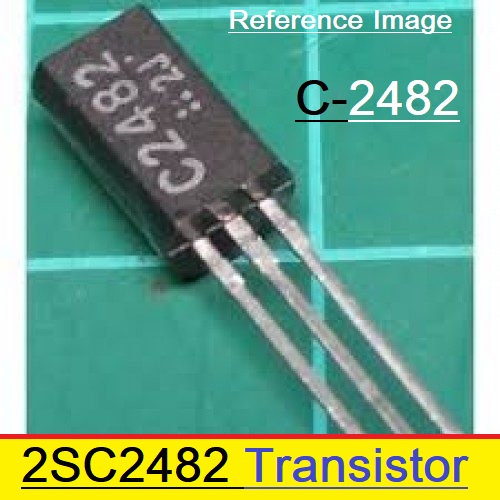 10Pcs- C2482 2SC2482 2SC 2482 C2482 NPN 300V 100mA Low Power NPN Transistors TO-92L Package 3Pin Leads Bipolar Transistor Silicon Transistors. 