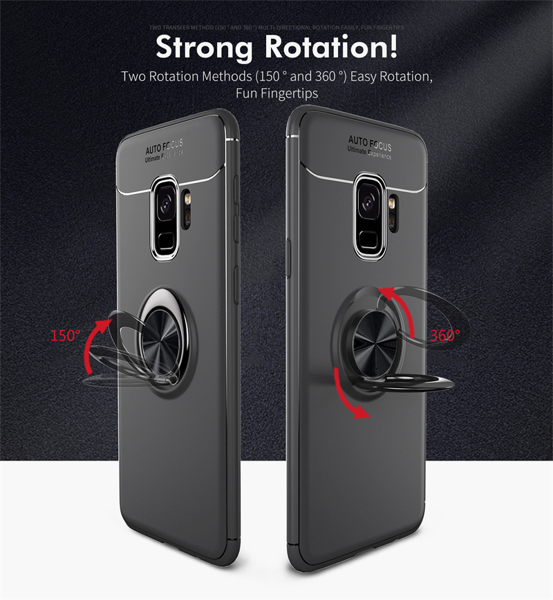 For Huawei P10 Lite mobile phone case, magnetic ring bracket, full edge wrapping, anti falling soft rubber, high-grade business. 
