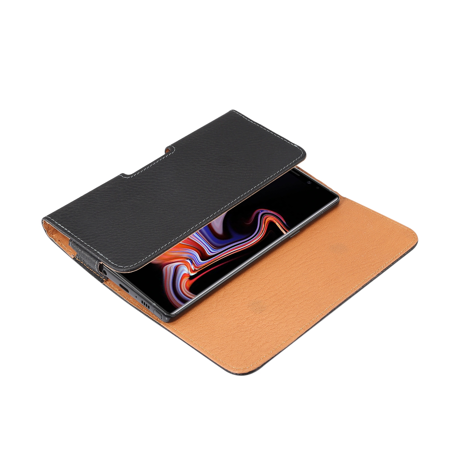 Litchi Texture Waist Hanging Phone Case For 6.7-6.9 inch Phone. 