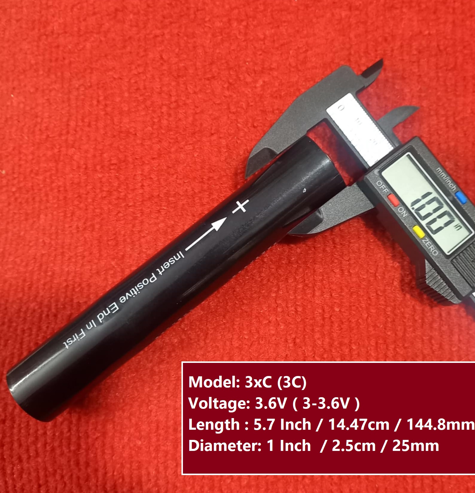 5000mAh Torch Light Battery 3xC Size 3C Battery 5.7 Inch Long Sanford 3.6V 5000mAh Battery 3.6V Rechargeable Battery 3.6V Battery 5000mAh Rechargeable Battery 3.6V Torch Light Rechargeable Battery. 