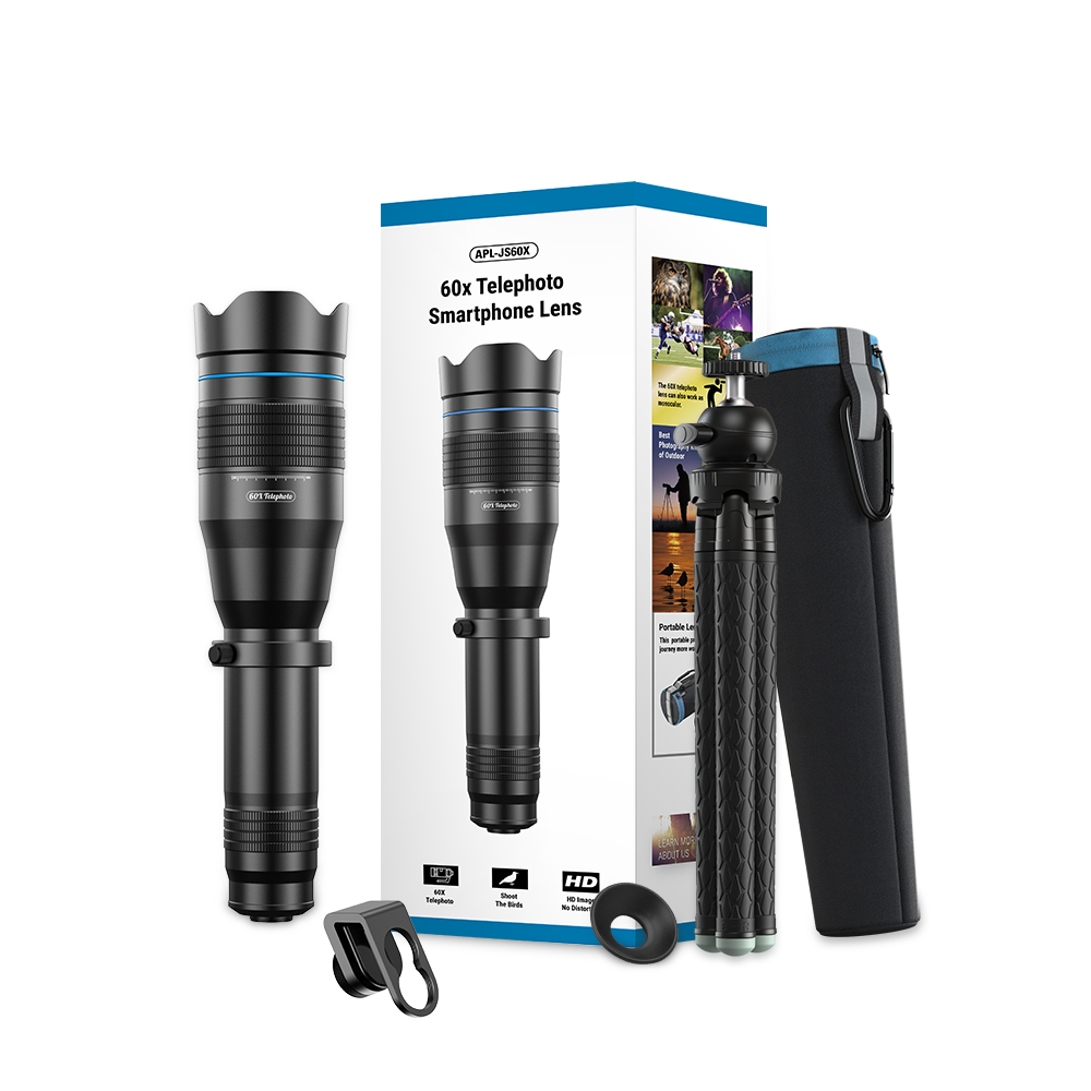 APEXEL 60x Telescope Telephoto Zoom Lens Monocular for iPhone 13 12 11 Mini Pro Max Samsung S8 S9 S10 S20 S21 S22 Huawei Xiaomi. 